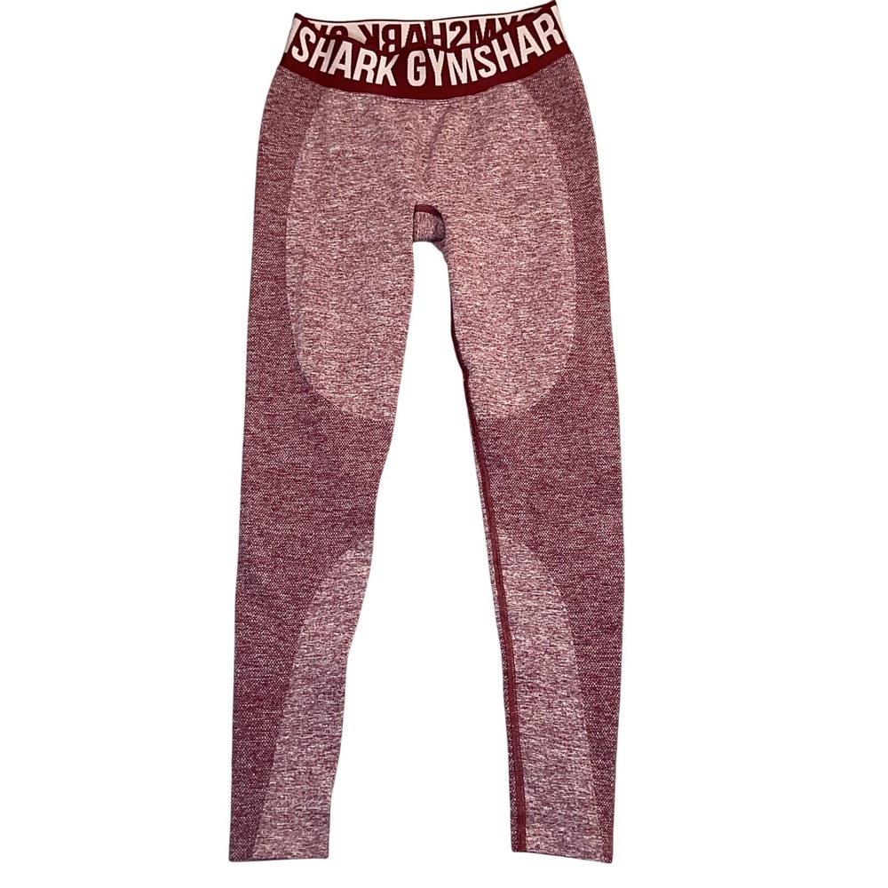 Gymshark Seamless Leggings Womens XS Burgundy Red Marl High Waisted Workout Yoga